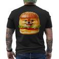 面白いtシャツ ポメラニアン 犬 ハンバーガー メンズ 犬好き グッズ かわいい おもしろ 面白い 服 ネタ メンズTシャツ バックプリント