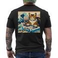面白いtシャツ 猫 ネコ ゲーム ゲーマー メンズ 猫好き グッズ おもしろ 面白い 服 ネタ 猫の下僕 メンズTシャツ バックプリント