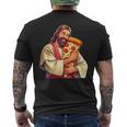面白いイエスピザ愛好家クリスチャンユーモアtシャツ ピザジョーク メンズTシャツ バックプリント