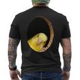 面白いセキセイインコ イエロー セキセイインコ ペット 鳥好きのギフト メンズTシャツ バックプリント