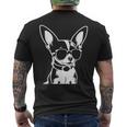 面白いチワワ サングラス チワワ メンズTシャツ バックプリント