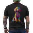 面白いプードル犬 動物愛好家 犬の飼い主 プードル犬 Poodle Animal Lover Dog Owner メンズTシャツ バックプリント