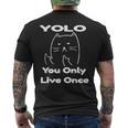 面白い猫 Tピースギフト Yolo 猫愛好家に メンズTシャツ バックプリント