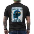 頭の中に誰かがいるけどスケルトンって言ってるのは私じゃない メンズTシャツ バックプリント