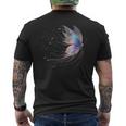 魔法の蝶 神秘的な蝶 銀河 星 メンズTシャツ バックプリント