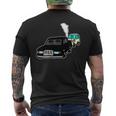 黒塗りの高級車よりも怖い無車検の軽自動車 メンズTシャツ バックプリント
