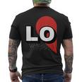 ２人で着るとハートが出来る Loveの文字になる 「Lo」カップル 恋人 メンズTシャツ バックプリント
