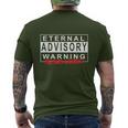 Eternal Advisory Warning Jesus Lives Cool Christmas メンズTシャツ バックプリント