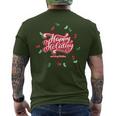 Happy Holiday And Merry Christmas Quote Festive Greetings メンズTシャツ バックプリント