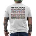 188 世界の国旗 世界の国旗 世界地図 メンズTシャツ バックプリント