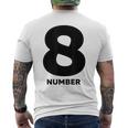 8 数字 メンズTシャツ バックプリント