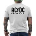 AcDcロックミュージックバンドバックブラックロゴ。 メンズTシャツ バックプリント