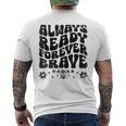 Always Ready Forever Brave 消防士 消防士 メンズTシャツ バックプリント