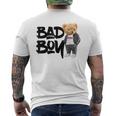 Angry Bad Boystyle、クールなテディベア、バッドボーイグラフィックデザイン。 メンズTシャツ バックプリント