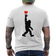 Asl Bigfoot I Love Youign Language Bigfoot I Love You Asl メンズTシャツ バックプリント