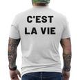 C'est Laie フランス語格言グラフィックデザイン メンズTシャツ バックプリント