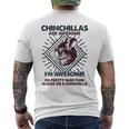 Chinchillas Are Awesome 面白いチンチラママパパ メンズTシャツ バックプリント