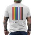 Colors Of Love Lgbt Flag Pride Month トランスジェンダー レインボーtシャツ メンズTシャツ バックプリント