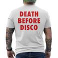 Death Before Disco Inspired メンズ レディース 80年代レトロ メンズTシャツ バックプリント