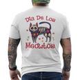 Dia De Los Meowtos Muertos シュガースカル キャット 死者の日 メンズTシャツ バックプリント