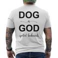 Dog Is Godpelled Backwards-面白い犬の言葉 メンズTシャツ バックプリント