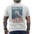 Dolceita Aesthetic Painting Italia Mountains Hikingpritz メンズTシャツ バックプリント