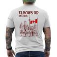 Elbows Up Canada Est 1867 カナダ国旗 カナダ地図 カナダ メンズTシャツ バックプリント