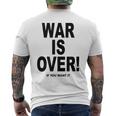 Exclusive War Is Over ご希望の場合限定ブラックプリント メンズTシャツ バックプリント