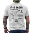 F-15 イーグル戦闘機 ジェット仕様 軍用飛行機 F15 イーグル メンズTシャツ バックプリント