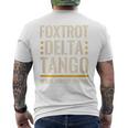 Foxtrots Deltas Tangos Resist Camo Camouflage Parks Hunting Men's T-shirt Back Print