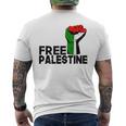Free Palestine パレスチナの旗無料パレスチナ メンズTシャツ バックプリント