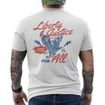 4Th July Land Of The Free Liberty And Justice For All Men's T-shirt Back Print