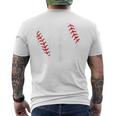 My Favorite Player Calls Me Gaga Baseball Heart Men's T-shirt Back Print