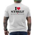 I Love Myself I Heart Myself メンズTシャツ バックプリント