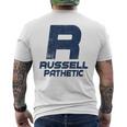 Russell Pathetic Unathletic プットダウン&インシュルト メンズTシャツ バックプリント