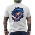 Galaxy Backprint メンズTシャツ バックプリント