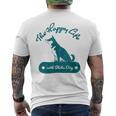The Happy Life Withhiba Dog かわいい柴犬 黒柴 赤柴 メンズTシャツ バックプリント