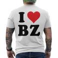 I Heart Bz イニシャル I Love BZ 姓 B Z メンズTシャツ バックプリント