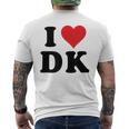 I Heart Dk Initials I Love DK First And Last Name D K メンズTシャツ バックプリント