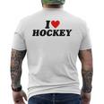 I Heart Hockey メンズTシャツ バックプリント