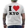 I Heart Kyo ファーストネーム I Love パーソナライズ メンズTシャツ バックプリント