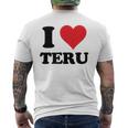 I Heart Teru 名 I Love パーソナライズ メンズTシャツ バックプリント