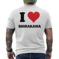 I Heart 白川ジャパンラブ 日本土産 メンズTシャツ バックプリント