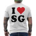 I Heartg イニシャル I LoveG 姓 G メンズTシャツ バックプリント
