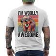 I'm Woolly Awesome 面白い レトロ メンズ レディース キッズ ウーリーマンモス メンズTシャツ バックプリント