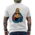 Jesus Holding A Pizza 長袖tシャツ メンズTシャツ バックプリント