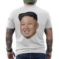 Kim Jong Un Big Face ロケットマン 北朝鮮パロディ メンズTシャツ バックプリント