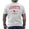 Lafayette ルイジアナ Laビンテージスポーツデザイン レッドプリント メンズTシャツ バックプリント