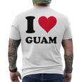 I Love Guam メンズTシャツ バックプリント
