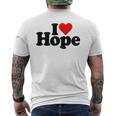 I Love Heart Hope Namee On A メンズTシャツ バックプリント
